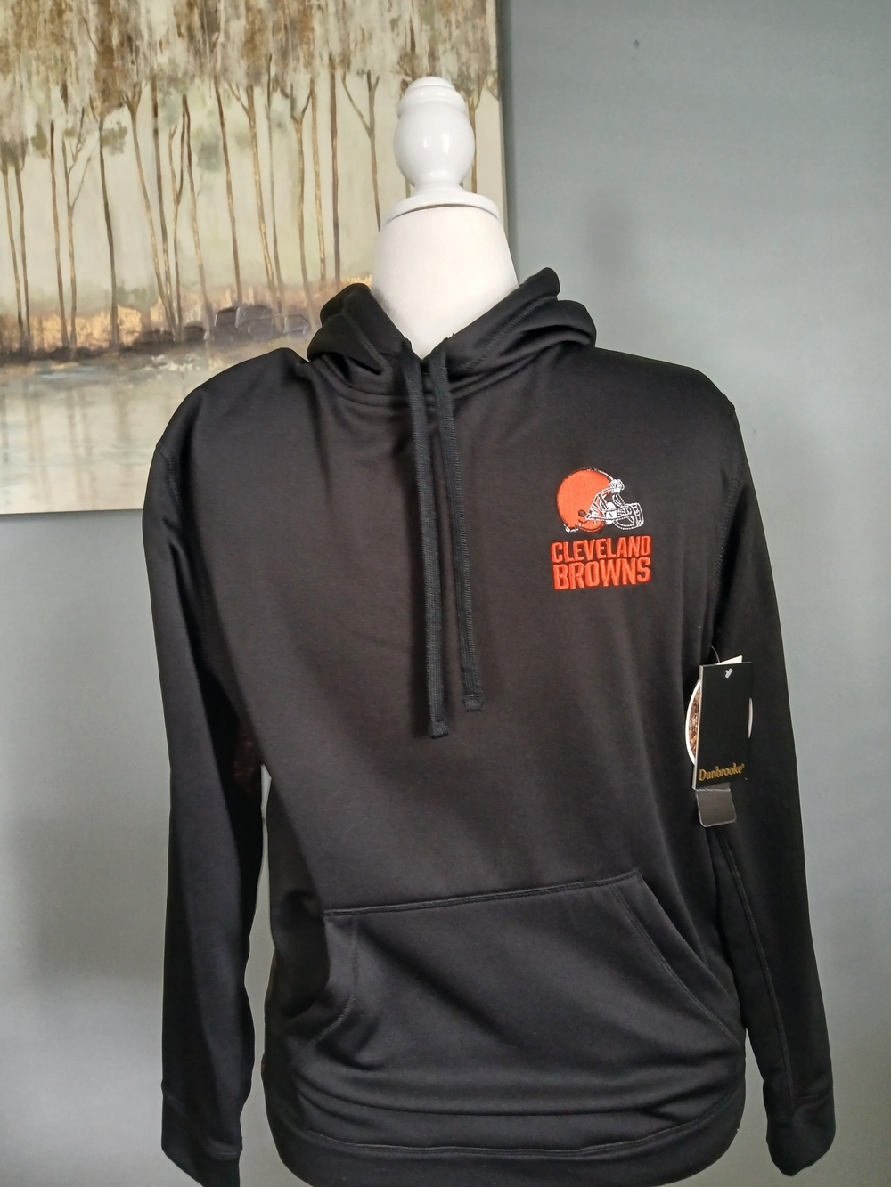 NFL Cleveland Browns Black Hoodie with Orange Logo
